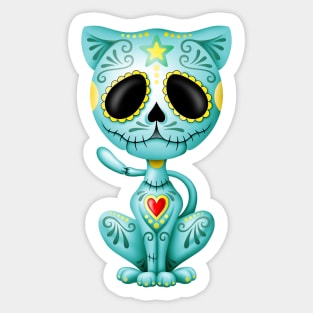 Blue Zombie Sugar Kitten Cat Sticker